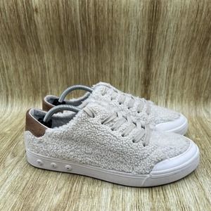 rag & bone Textured Cream and Tan Sneakers